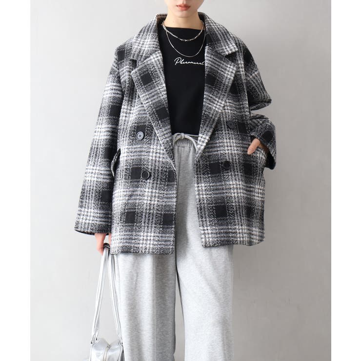 フェイクウール チェックＢＩＧジャケット | SpRay | 詳細画像9 