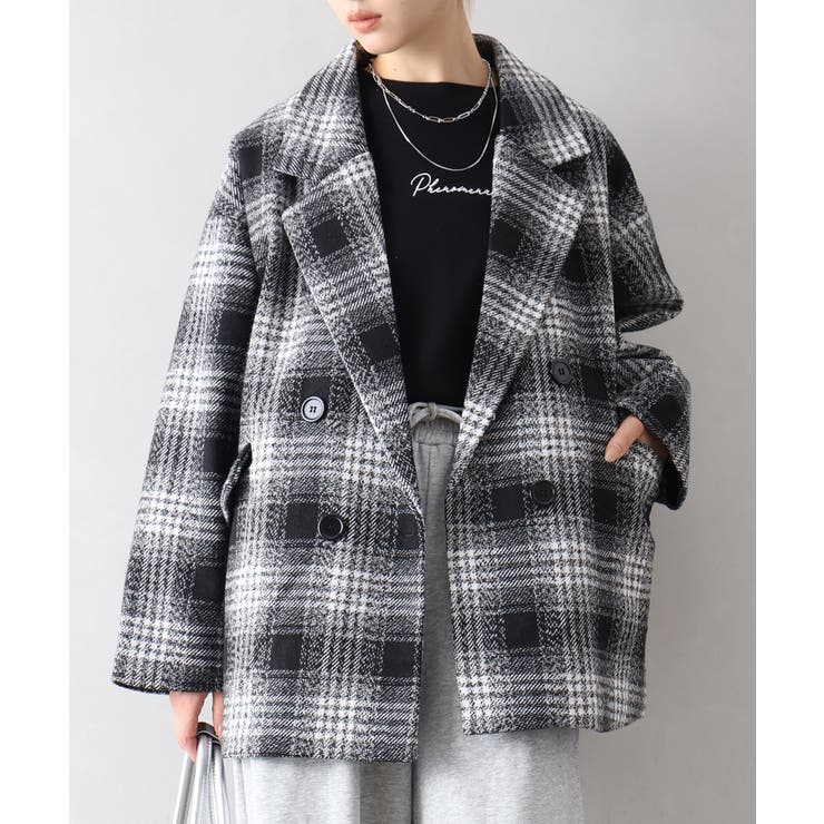 フェイクウール チェックＢＩＧジャケット | SpRay | 詳細画像10 