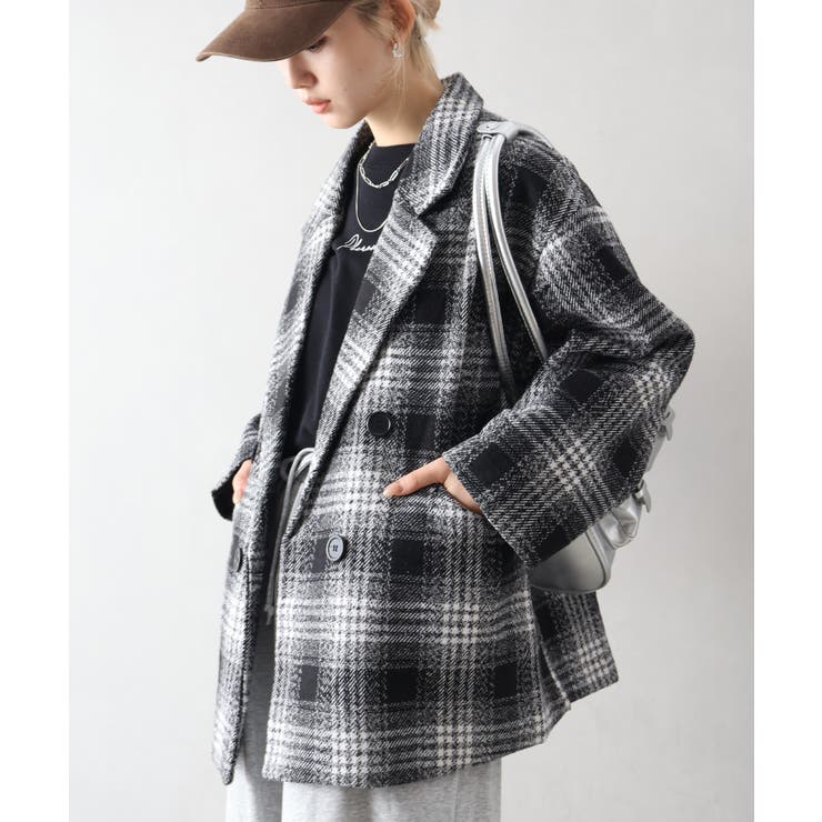 フェイクウール チェックＢＩＧジャケット | SpRay | 詳細画像11 