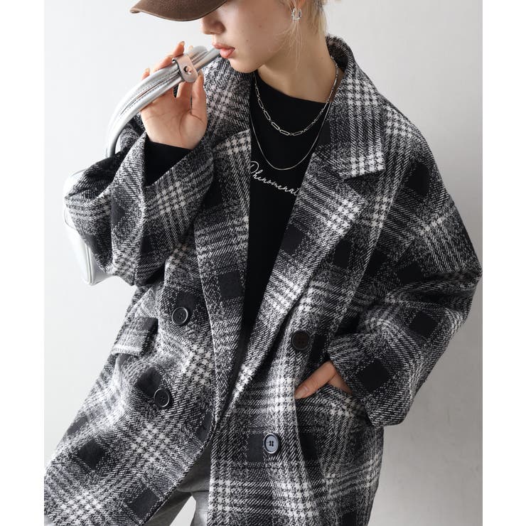 フェイクウール チェックＢＩＧジャケット | SpRay | 詳細画像13 