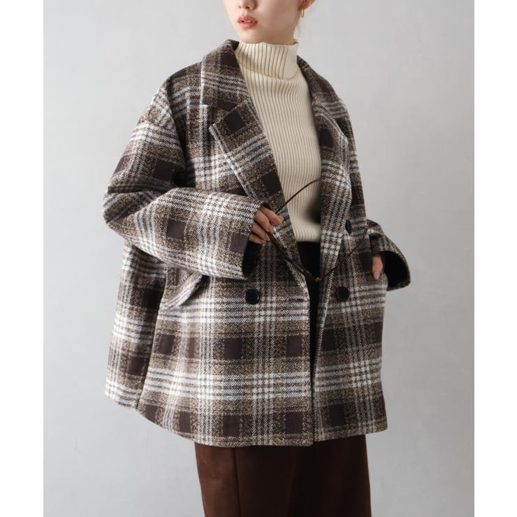 フェイクウール チェックＢＩＧジャケット | SpRay | 詳細画像7 