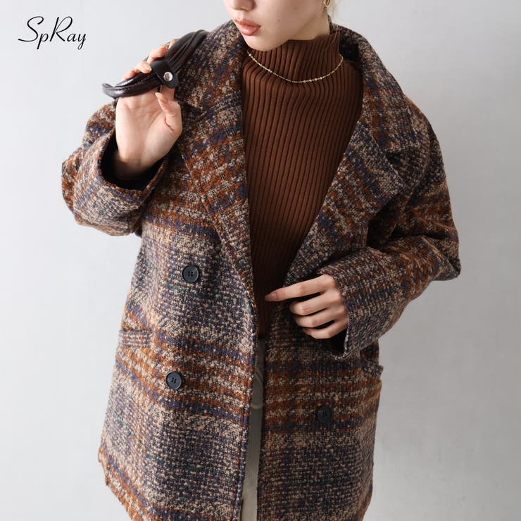 ブークレチェックビッグジャケット[品番：SPRW0010764]｜SpRay