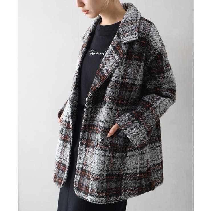 ブークレチェックビッグジャケット[品番：SPRW0010764]｜SpRay