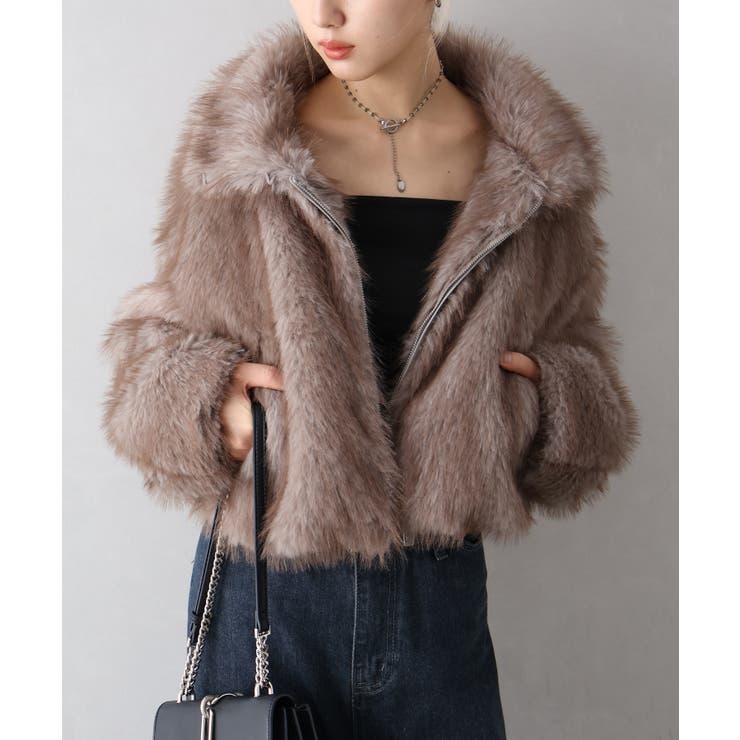 L*o様 美品FABIANAFILIPPIブルゾンXS 大きいサイズ レディース ジップブルゾン ケーブルコンビ 裏毛