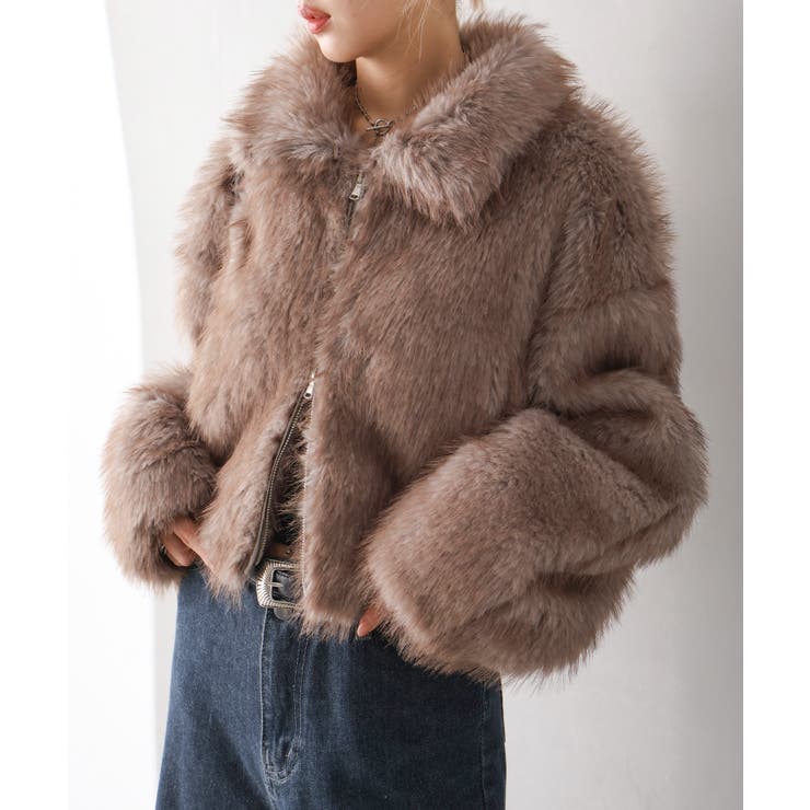 【未使用】Arpege story フラッフィーブルゾン Arpege story フラッフィーブルゾン ホワイト ブルゾン アルページュ