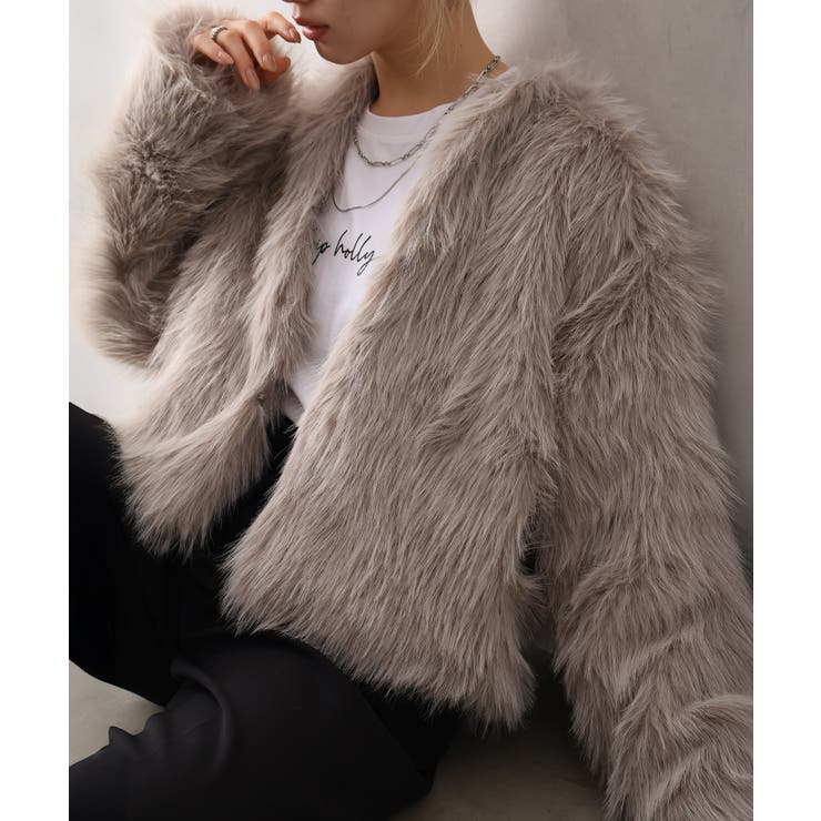 ロングフォックスノーカラージャケット | SpRay | 詳細画像9 