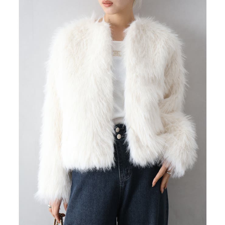 ロングフォックスノーカラージャケット | SpRay | 詳細画像10 