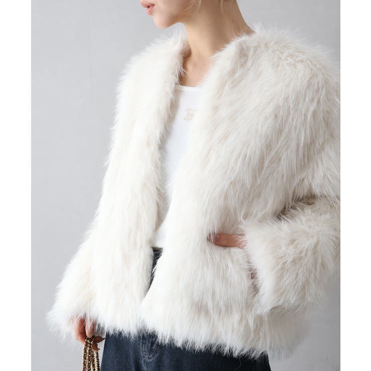 ロングフォックスノーカラージャケット | SpRay | 詳細画像14 