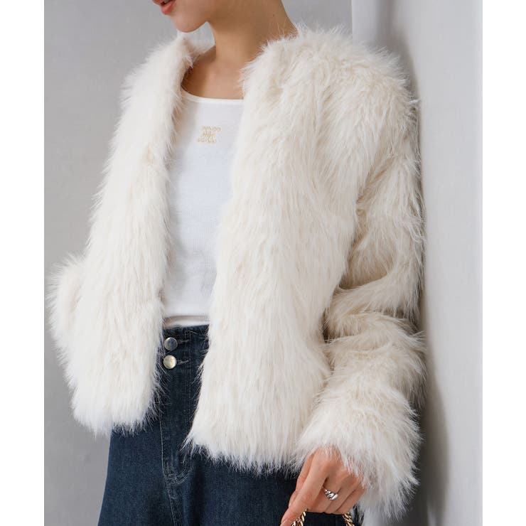 ロングフォックスノーカラージャケット | SpRay | 詳細画像16 