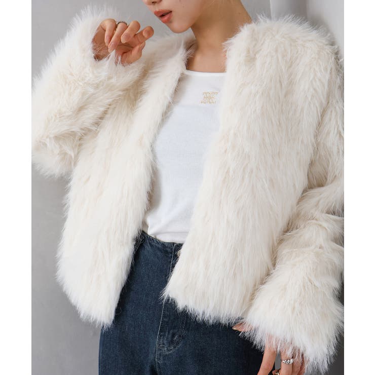 ロングフォックスノーカラージャケット | SpRay | 詳細画像18 