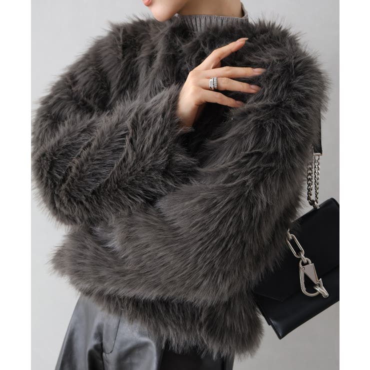 ロングフォックスノーカラージャケット | SpRay | 詳細画像21 