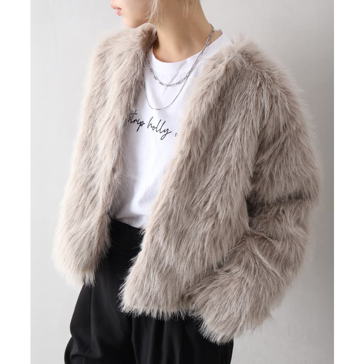 ロングフォックスノーカラージャケット | SpRay | 詳細画像2 