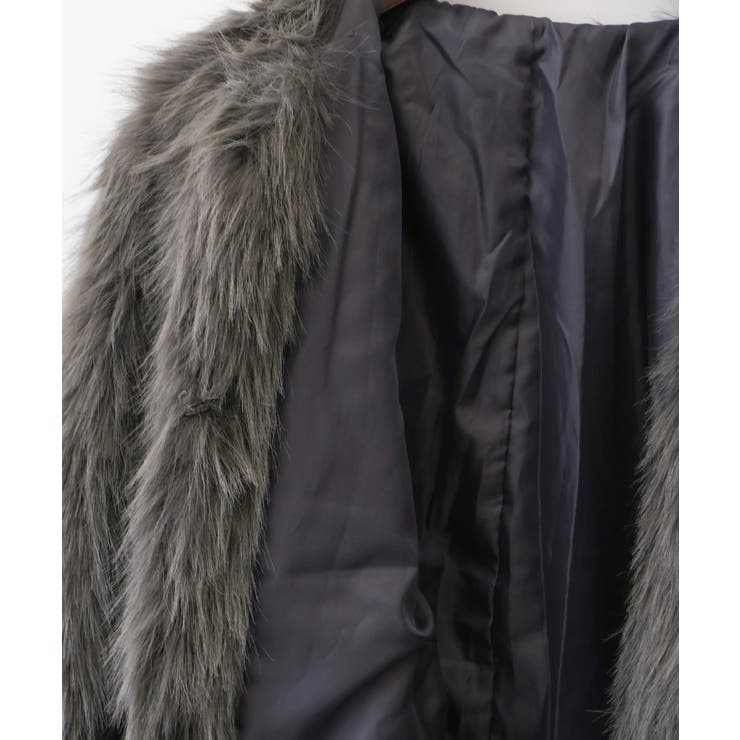 ロングフォックスノーカラージャケット | SpRay | 詳細画像33 