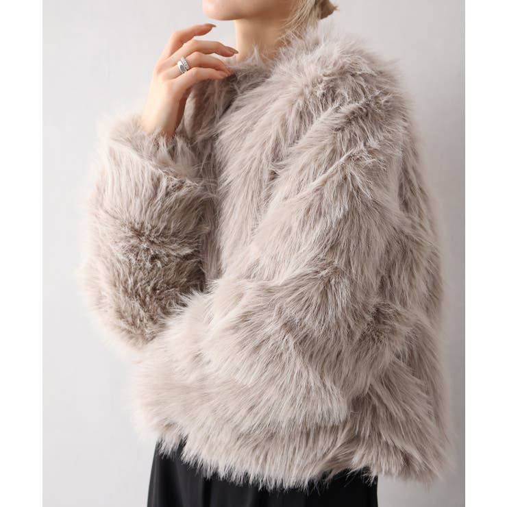 ロングフォックスノーカラージャケット | SpRay | 詳細画像4 