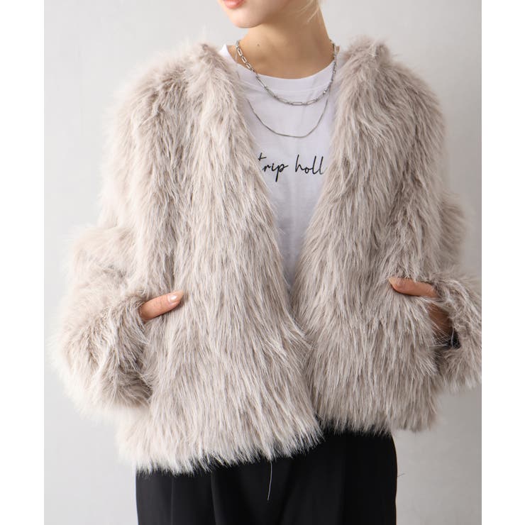 ロングフォックスノーカラージャケット | SpRay | 詳細画像6 