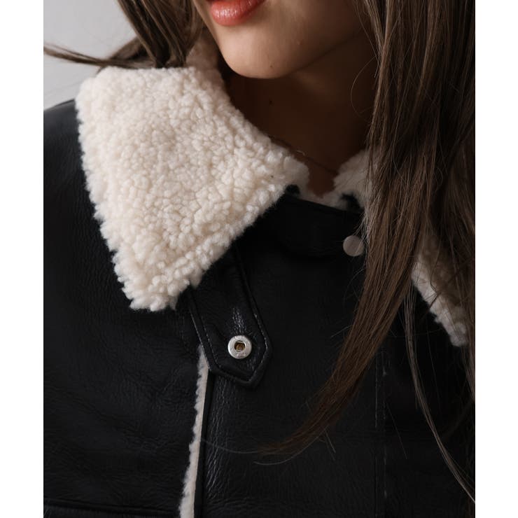 フェイクレザーボアZIPブルゾン | SpRay | 詳細画像11 