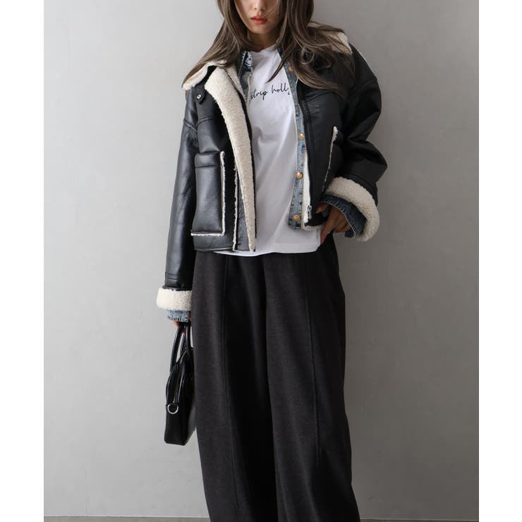 フェイクレザーボアZIPブルゾン | SpRay | 詳細画像29 