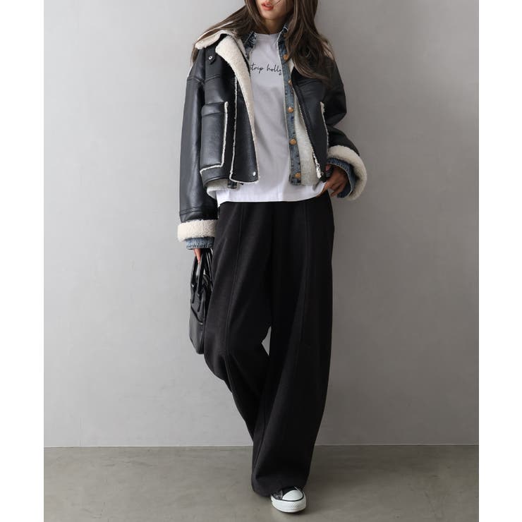 フェイクレザーボアZIPブルゾン | SpRay | 詳細画像31 