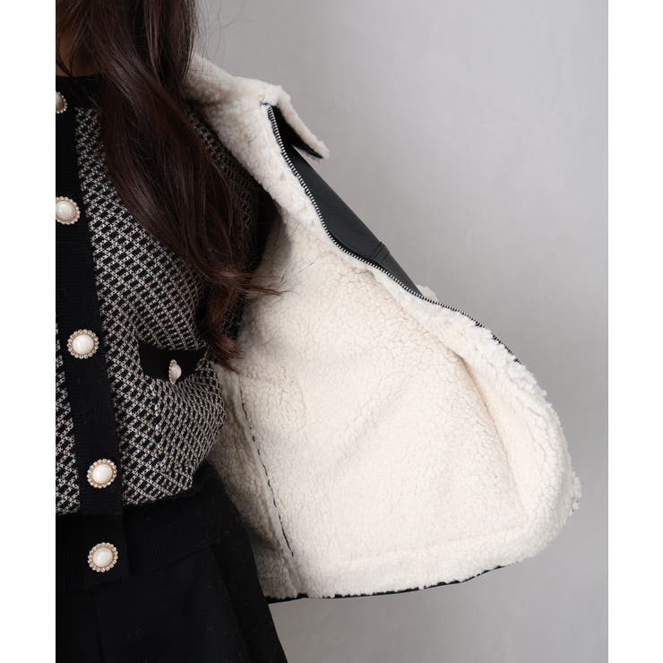 フェイクレザーボアZIPブルゾン | SpRay | 詳細画像34 