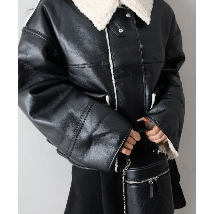 フェイクレザーボアZIPブルゾン | SpRay | 詳細画像37 