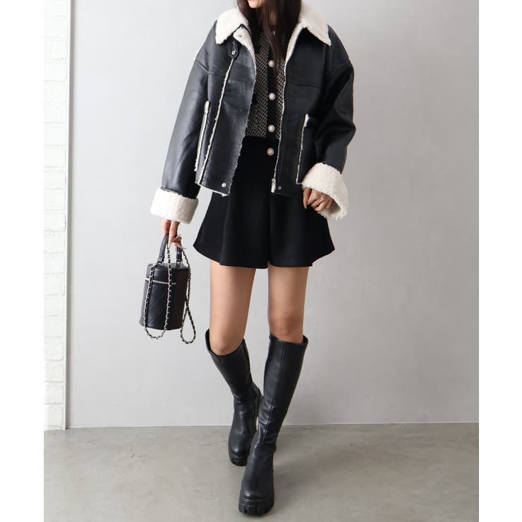 フェイクレザーボアZIPブルゾン | SpRay | 詳細画像39 