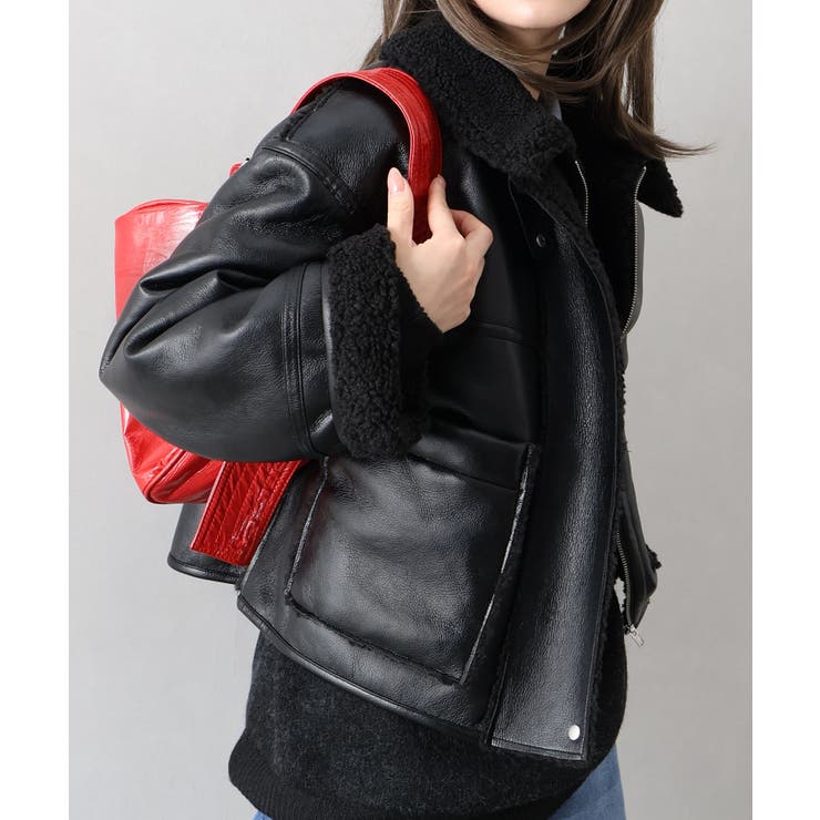 フェイクレザーボアZIPブルゾン | SpRay | 詳細画像84 