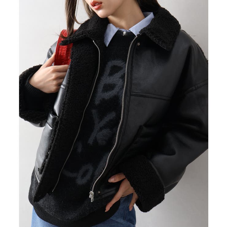 フェイクレザーボアZIPブルゾン | SpRay | 詳細画像86 