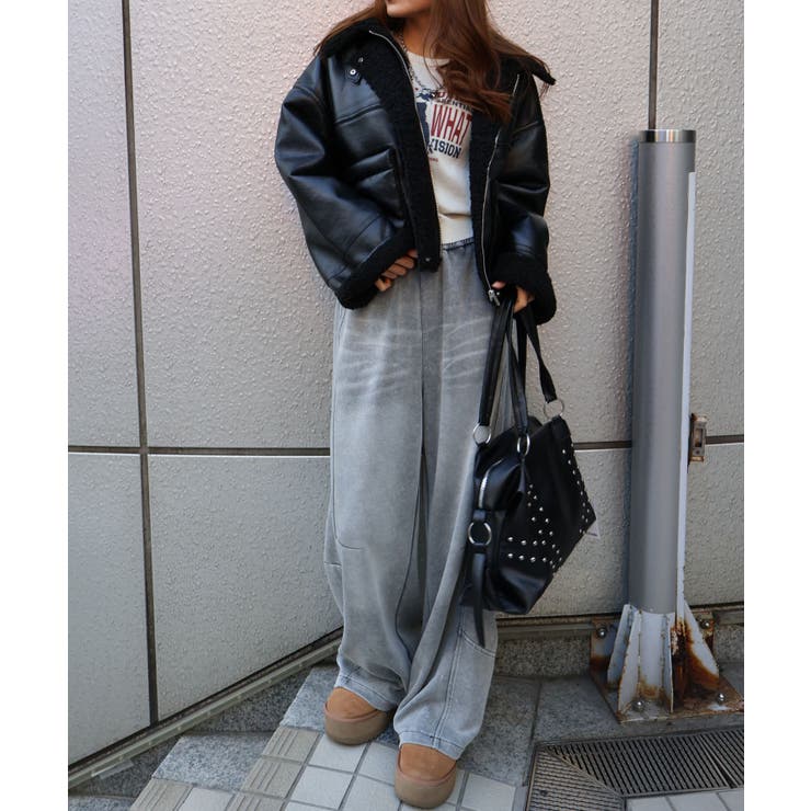 フェイクレザーボアZIPブルゾン | SpRay | 詳細画像88 