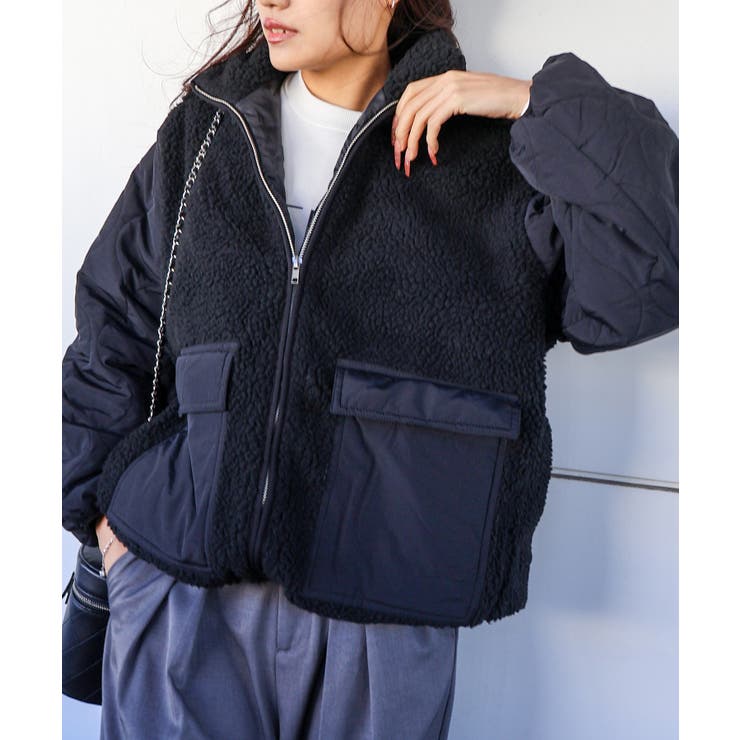 ボア裏キルトスタンドブルゾン | SpRay | 詳細画像9 