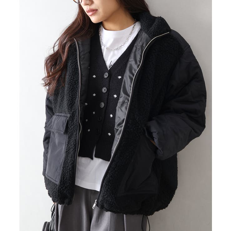 ボア裏キルトスタンドブルゾン | SpRay | 詳細画像17 