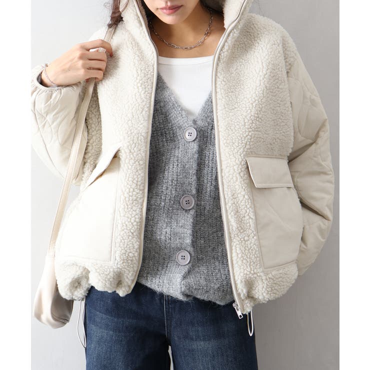 ボア裏キルトスタンドブルゾン | SpRay | 詳細画像19 