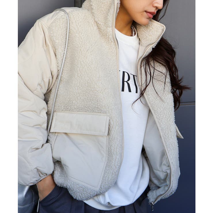 ボア裏キルトスタンドブルゾン | SpRay | 詳細画像3 