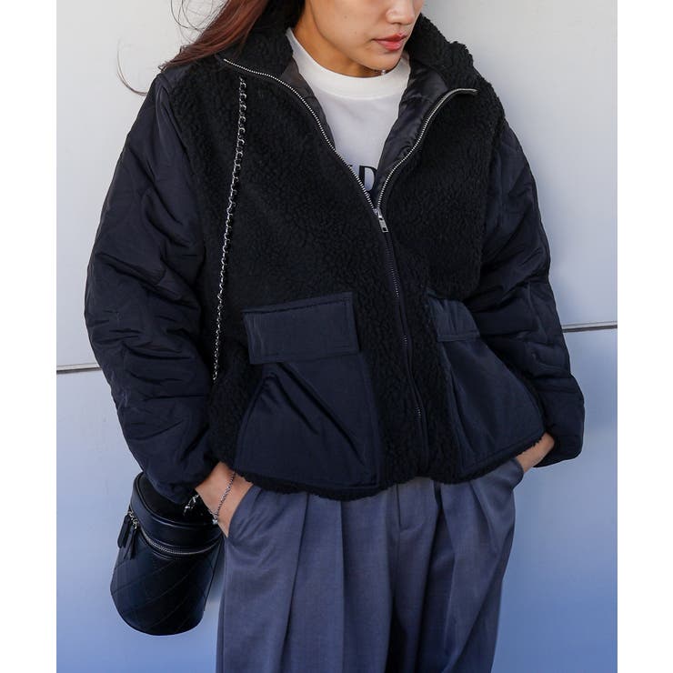 ボア裏キルトスタンドブルゾン | SpRay | 詳細画像8 