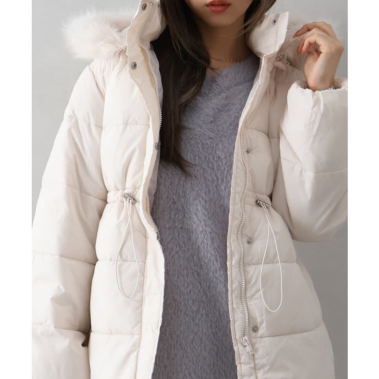 ベルト付中綿フードファーミドルコート | SpRay | 詳細画像16 