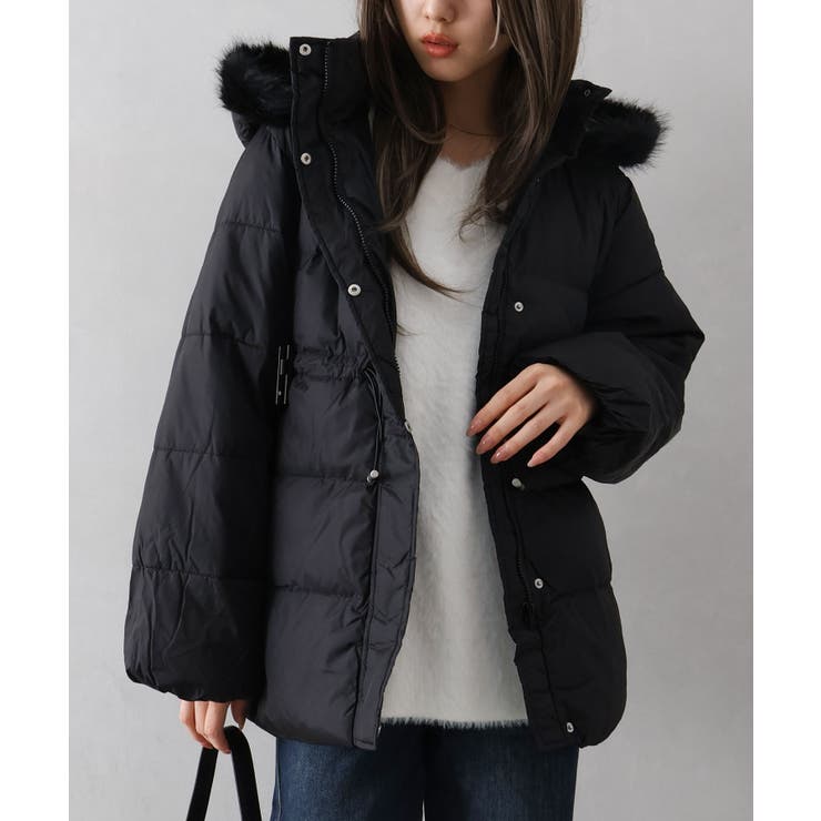 ベルト付中綿フードファーミドルコート | SpRay | 詳細画像24 