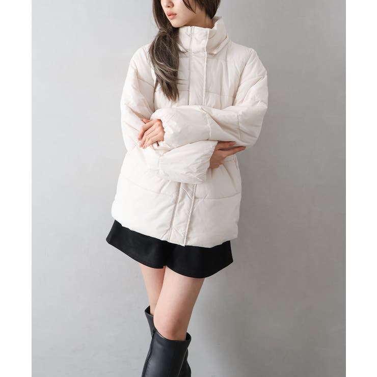 ベルト付中綿フードファーミドルコート | SpRay | 詳細画像43 