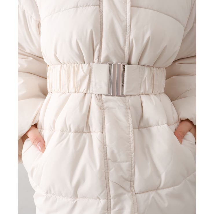 ベルト付中綿フードファーミドルコート | SpRay | 詳細画像47 