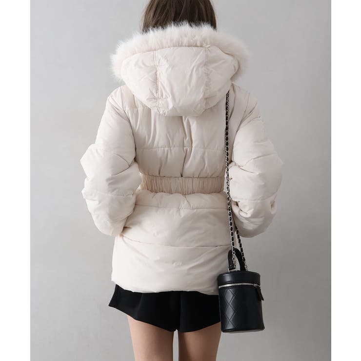 ベルト付中綿フードファーミドルコート | SpRay | 詳細画像7 