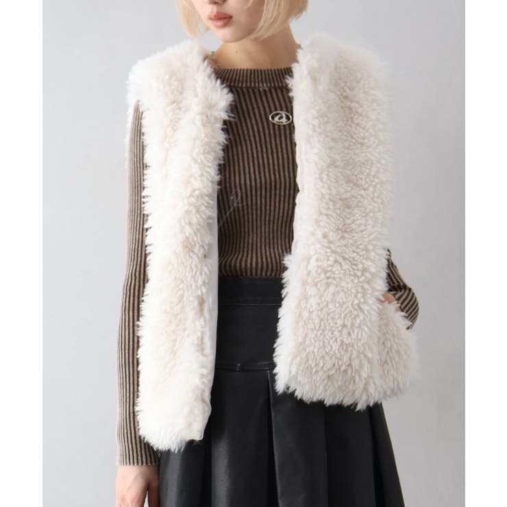 アイボリー | くるくるファーベスト | SpRay