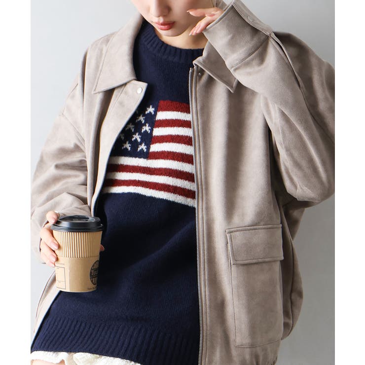 ヴィンテージスウェードZIPブルゾン | SpRay | 詳細画像9 