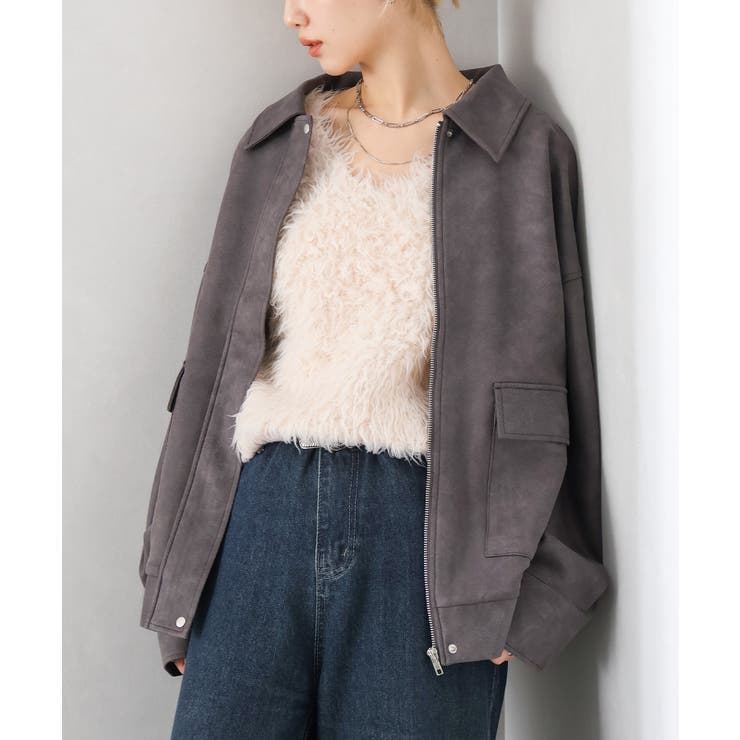 ヴィンテージスウェードZIPブルゾン | SpRay | 詳細画像26 