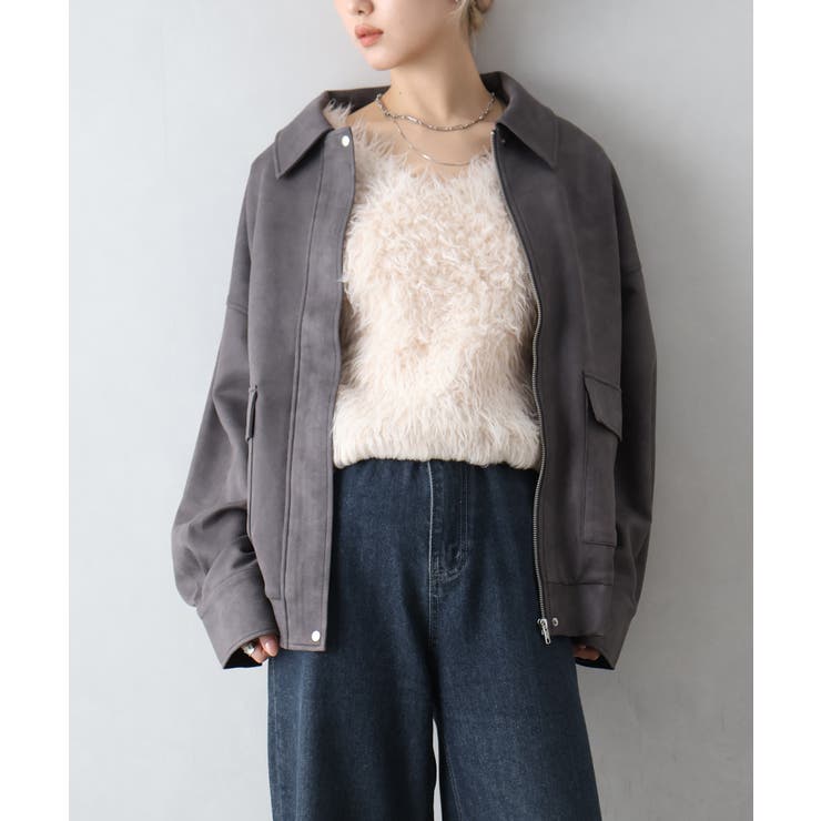 ヴィンテージスウェードZIPブルゾン | SpRay | 詳細画像27 