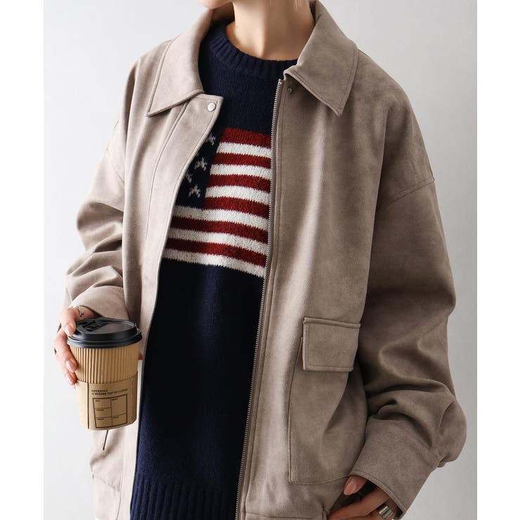 ヴィンテージスウェードZIPブルゾン | SpRay | 詳細画像3 