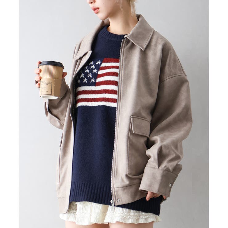 ヴィンテージスウェードZIPブルゾン | SpRay | 詳細画像4 