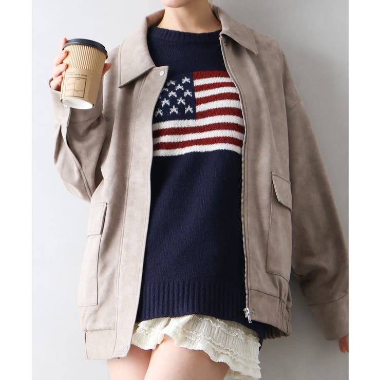 ヴィンテージスウェードZIPブルゾン | SpRay | 詳細画像5 