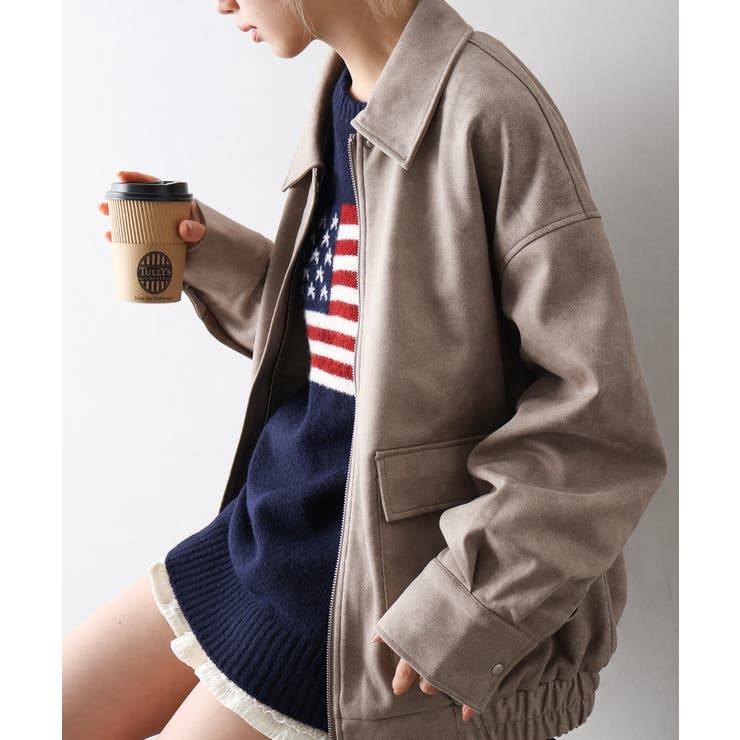 ヴィンテージスウェードZIPブルゾン | SpRay | 詳細画像6 