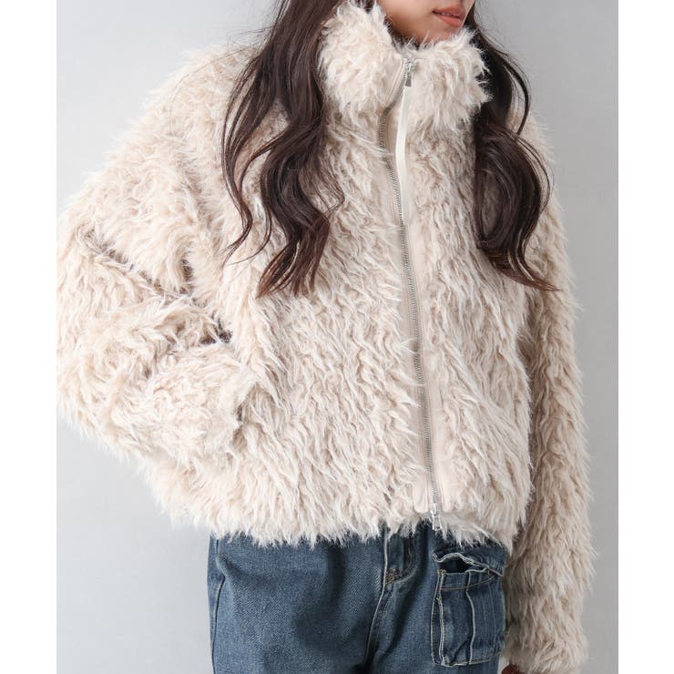 MIXシープファージップブルゾン | SpRay | 詳細画像10 