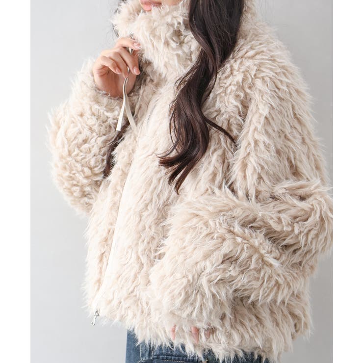 MIXシープファージップブルゾン | SpRay | 詳細画像11 