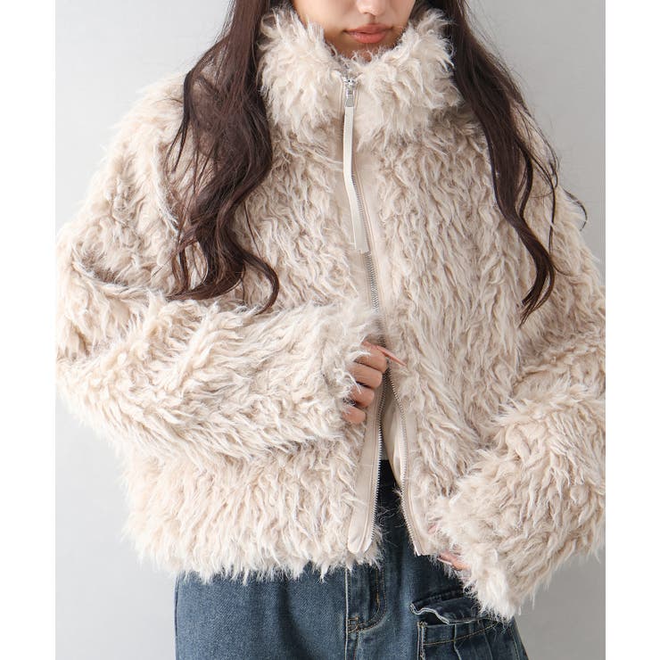 MIXシープファージップブルゾン | SpRay | 詳細画像12 