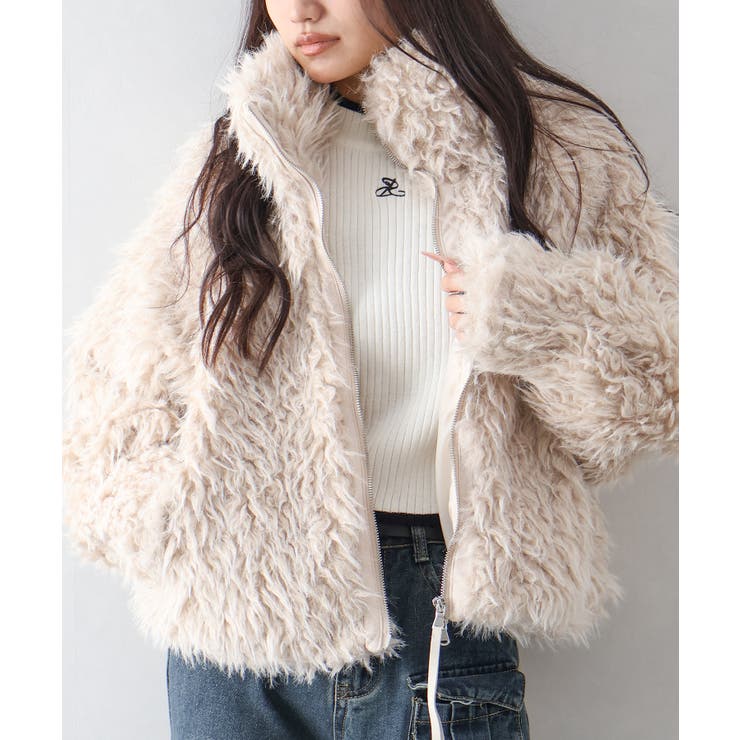 MIXシープファージップブルゾン | SpRay | 詳細画像13 